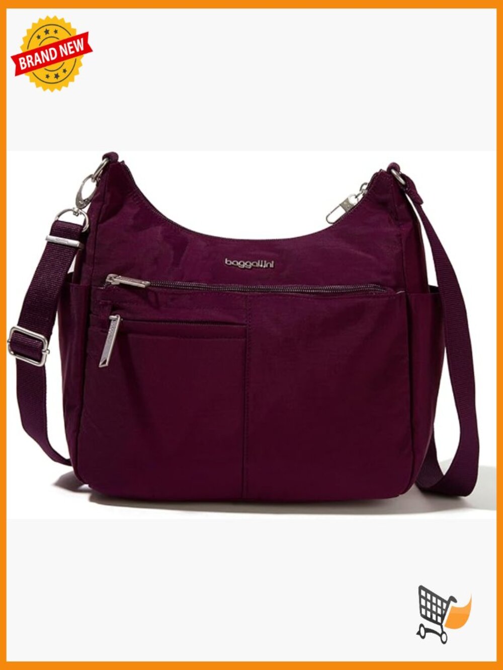 Anti-Theft Crossbody Bag With Locking Zippers RFID Protection Slash Resistant